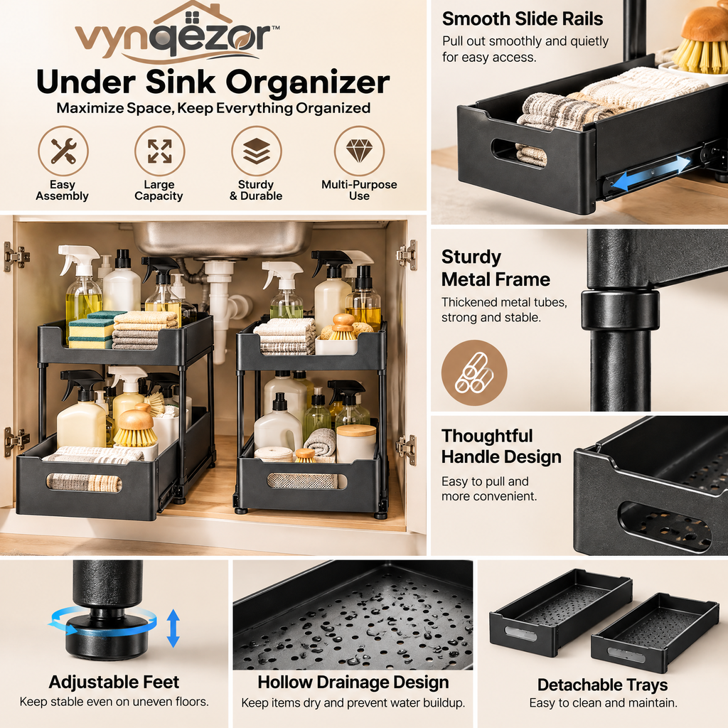 2-Tier Under-Sink Pull-Out Organizer