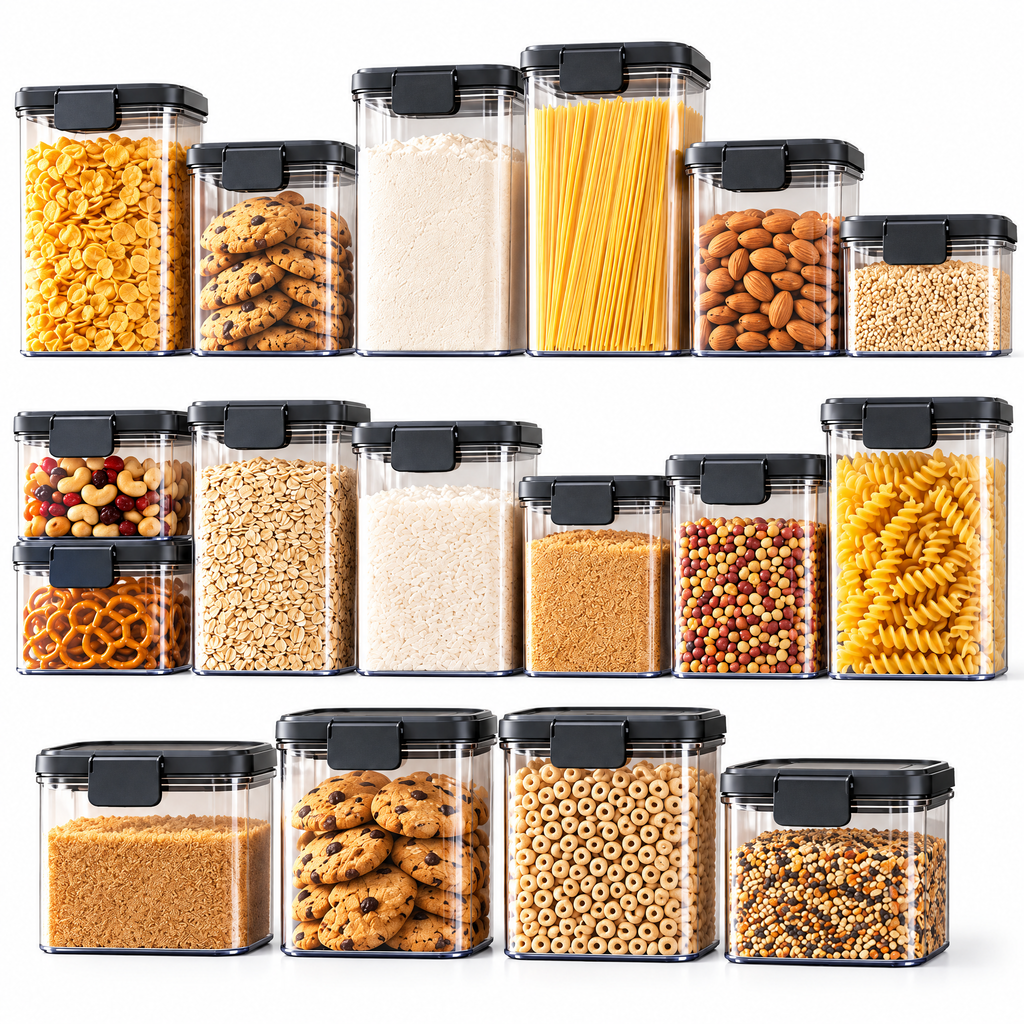 Clear Refrigerator Storage Bins