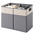 Two-Section Fabric Laundry Hamper