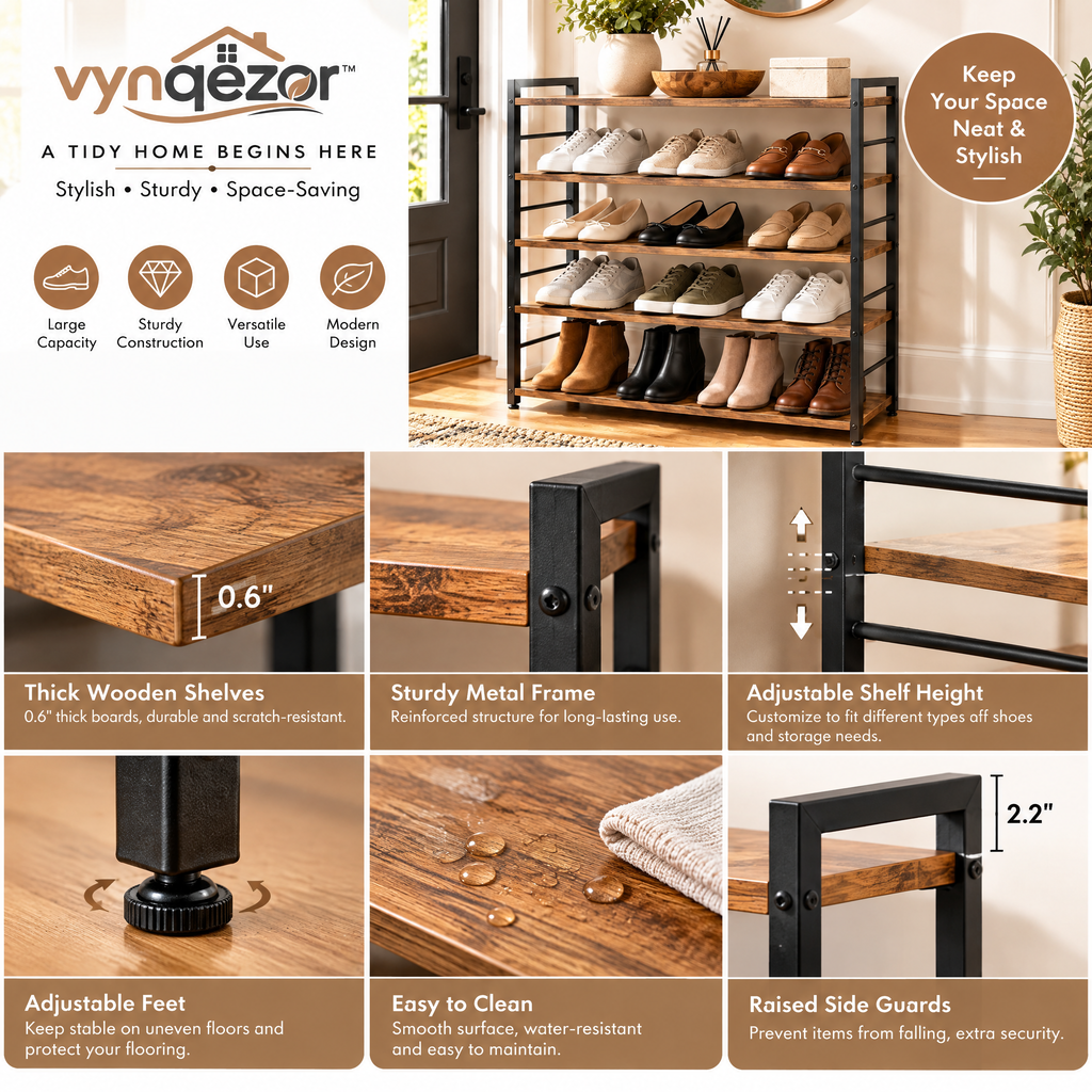 4-Tier Entryway Shoe Rack