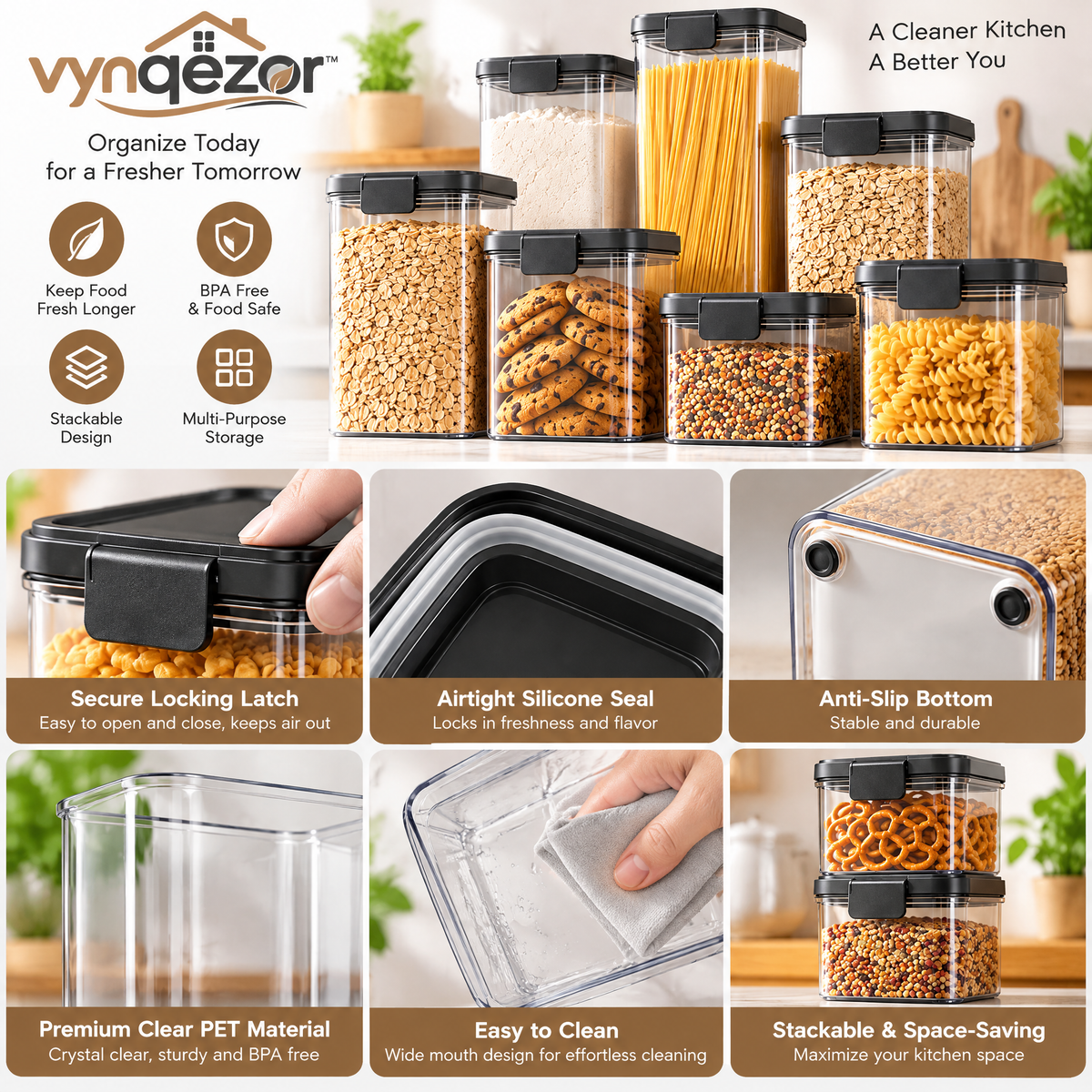 Airtight Pantry Storage Container Set