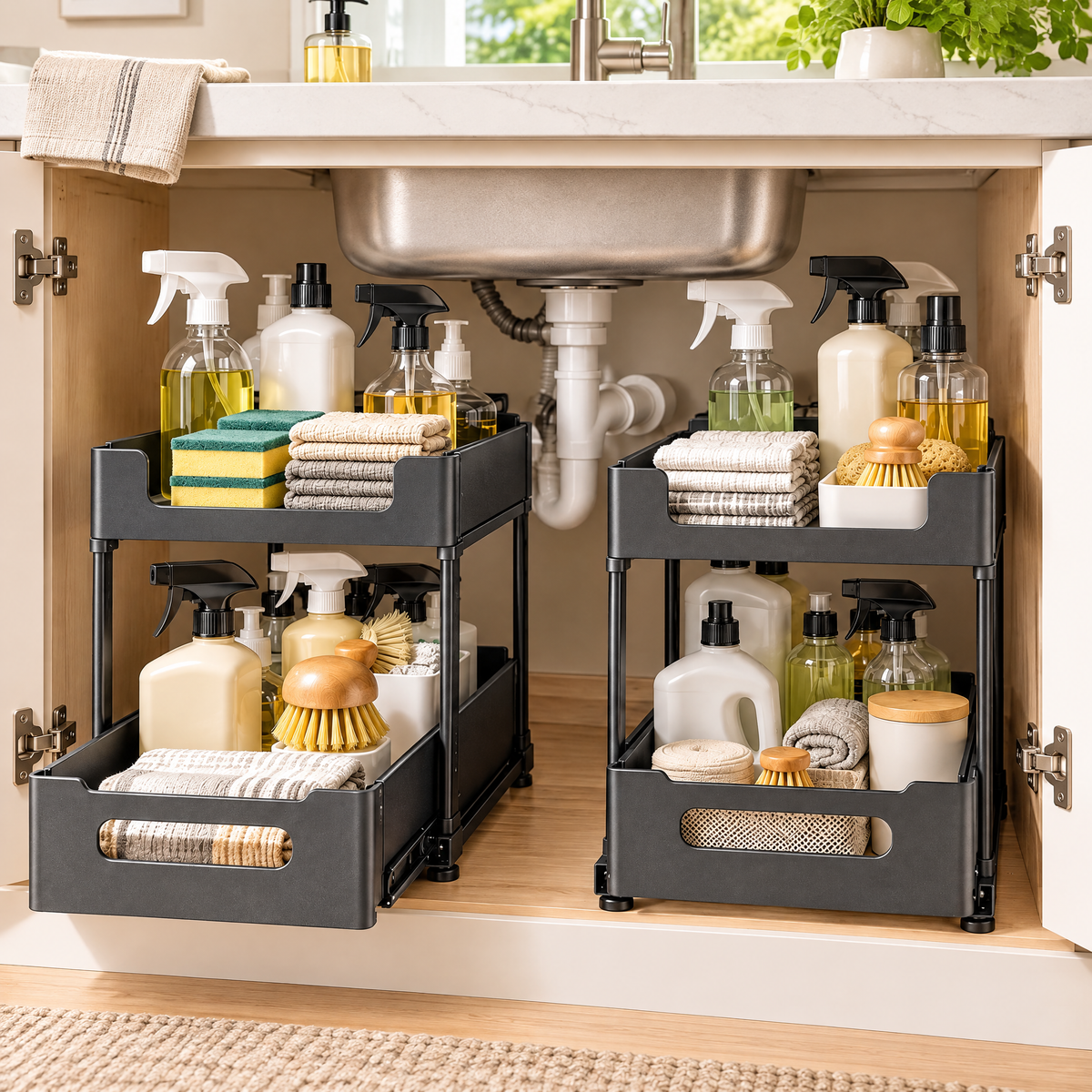 2-Tier Under-Sink Pull-Out Organizer