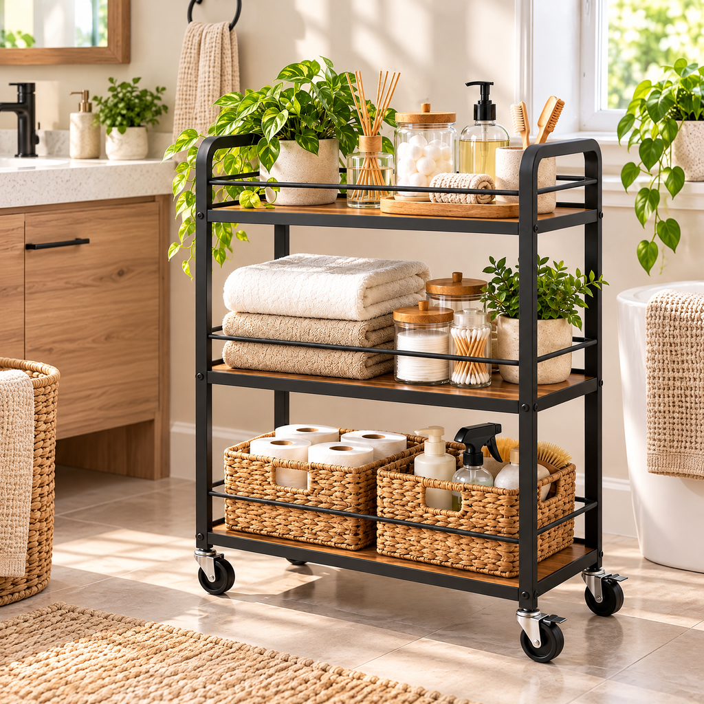 3-Tier Rolling Utility Cart