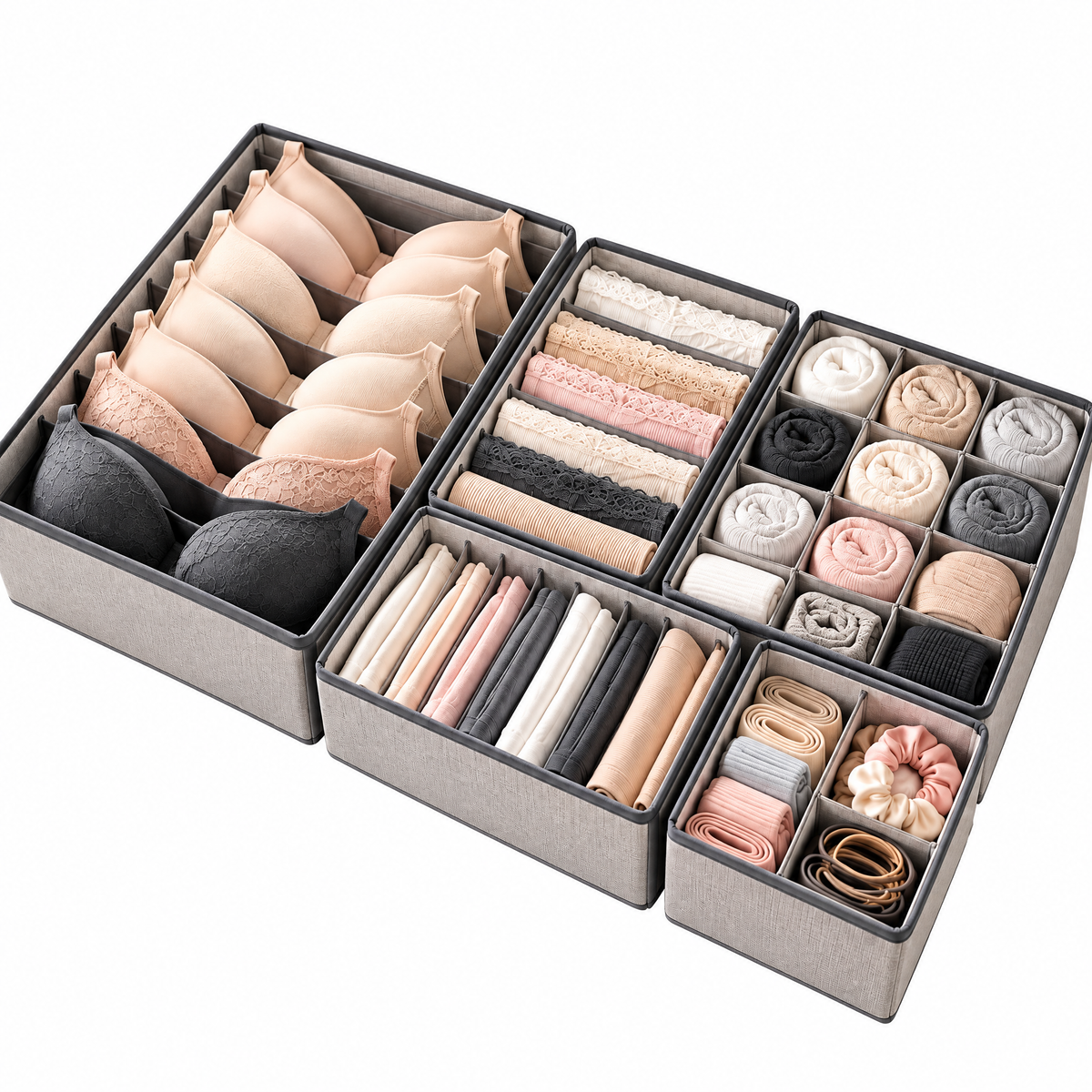 Fabric Drawer Organizer Set