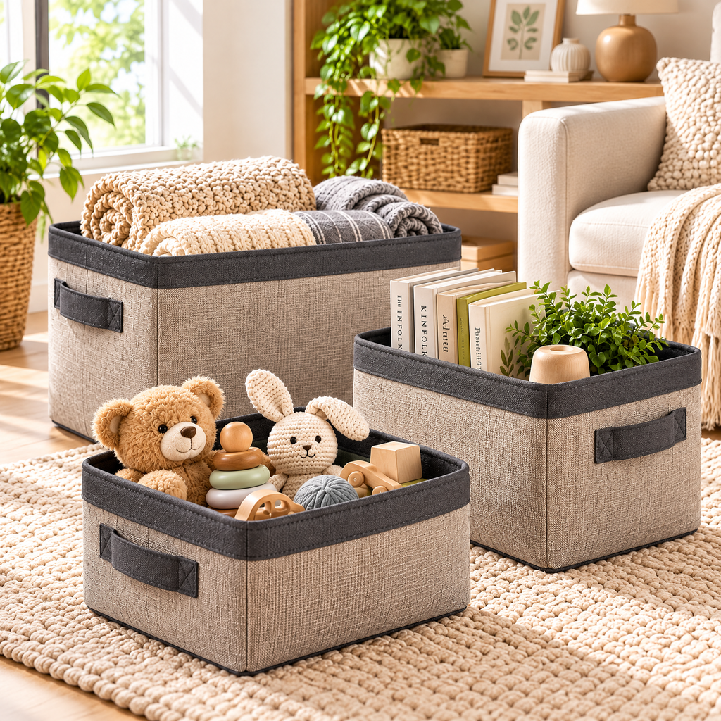 Multi-Size Fabric Storage Basket Set