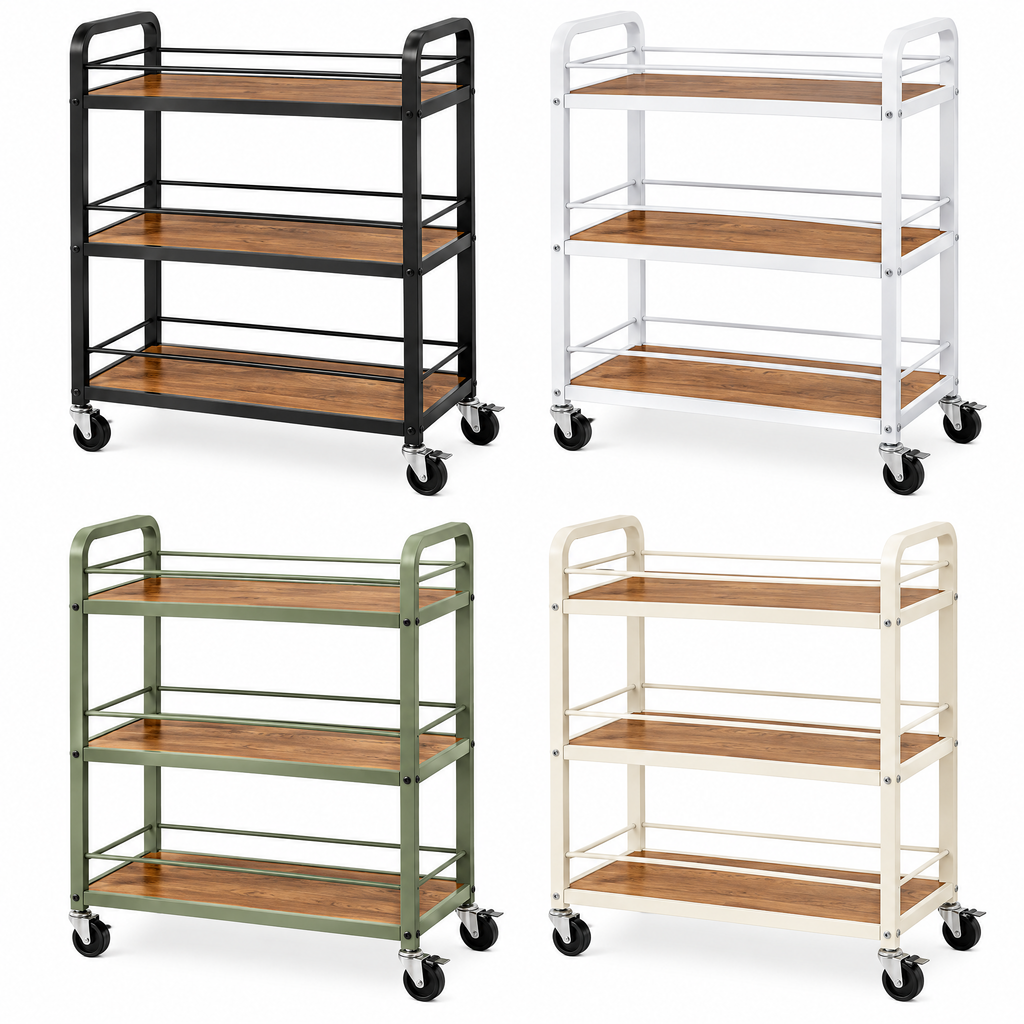 3-Tier Rolling Utility Cart