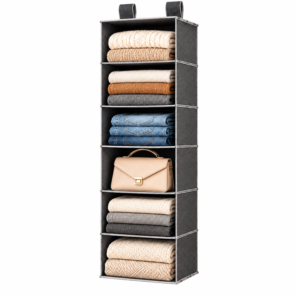 6-Shelf Hanging Closet Organizer