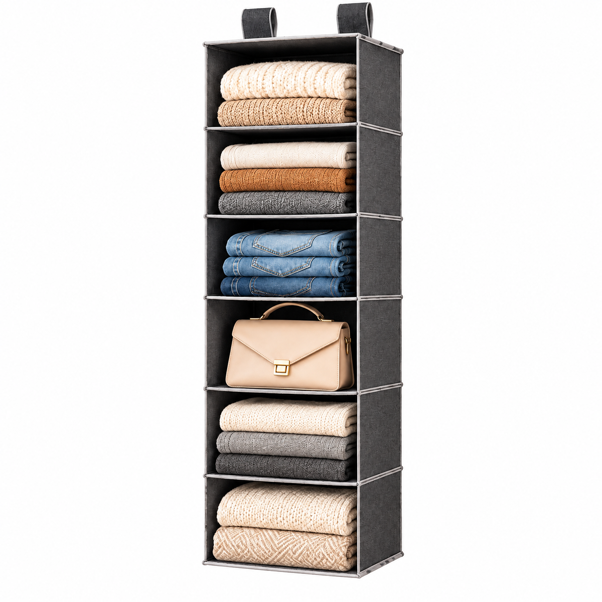 6-Shelf Hanging Closet Organizer