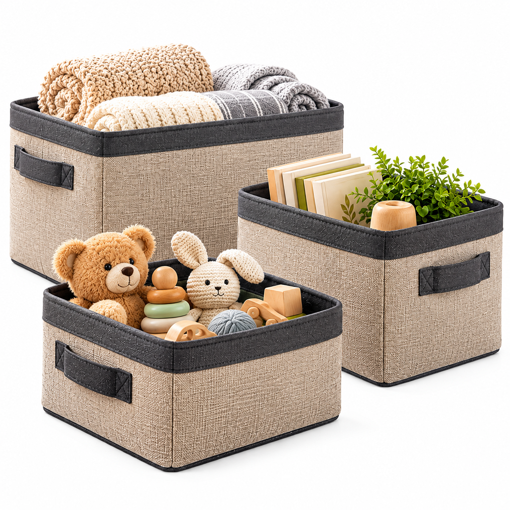 Multi-Size Fabric Storage Basket Set