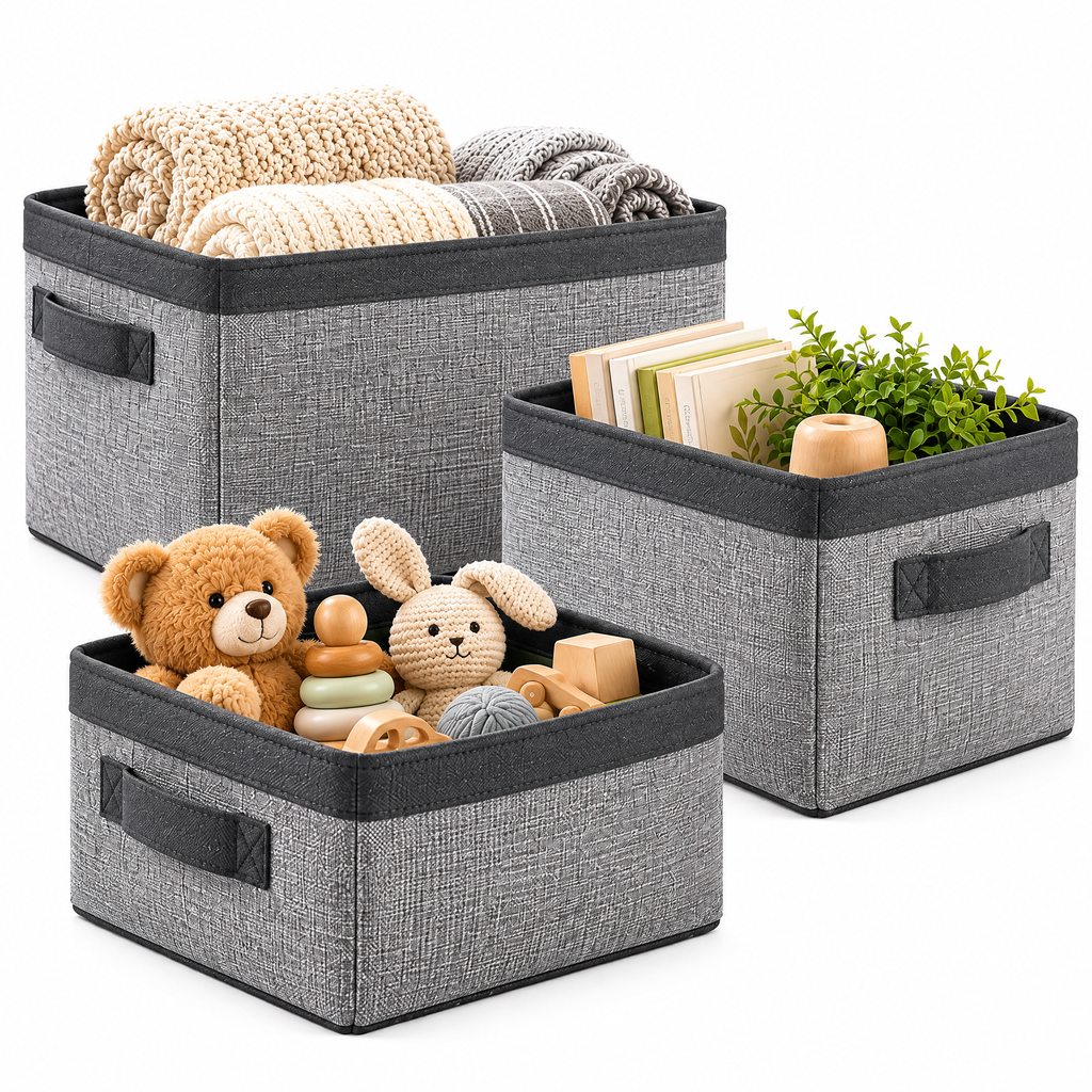Multi-Size Fabric Storage Basket Set